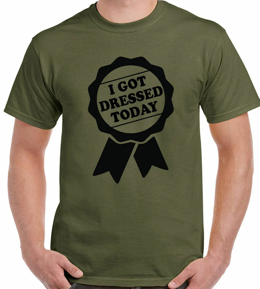 Gamer T-Shirt I Got Dressed Today Mens Funny  , Hermit, Lazy Boy, Achievement Unisex T-shirt, Sweatshirt, Hoodie, Long Sleeve Tee - T-Shirt, Sweatshirt, Hoodie