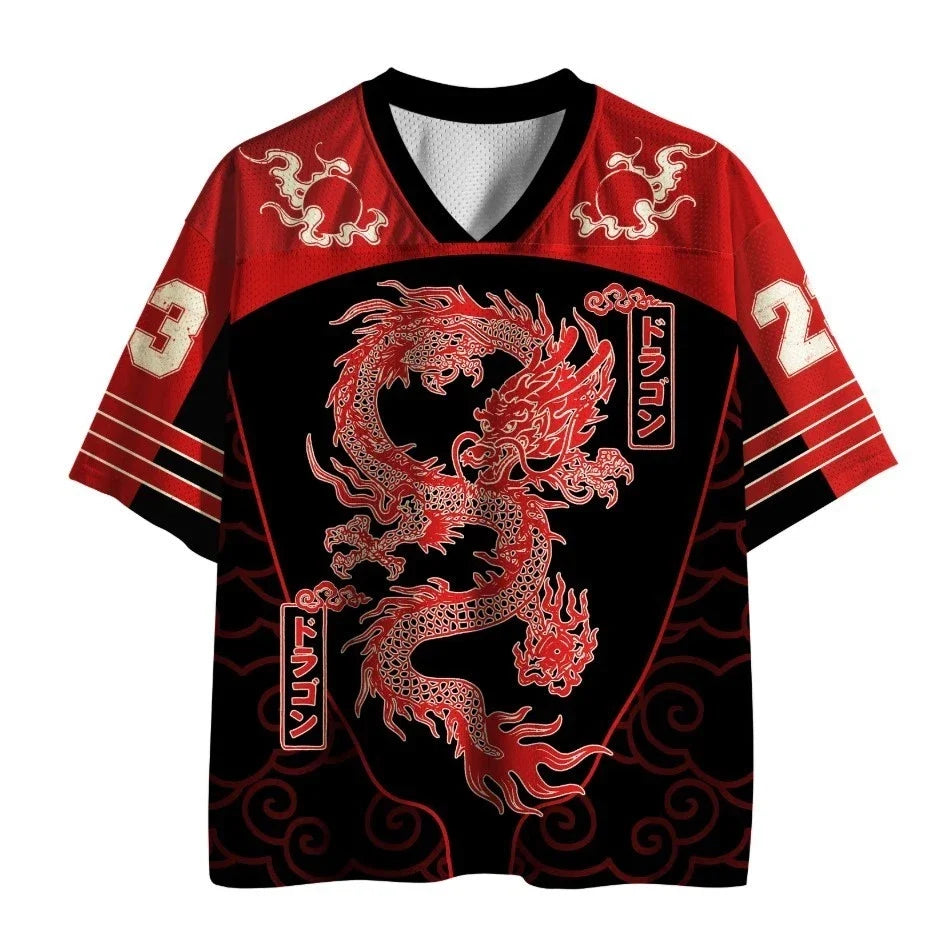 Auspicious Dragon Cloud Printed Jersey Shirts Unisex T-shirt, Sweatshirt, Hoodie, Long Sleeve Tee - T-Shirt, Sweatshirt, Hoodie