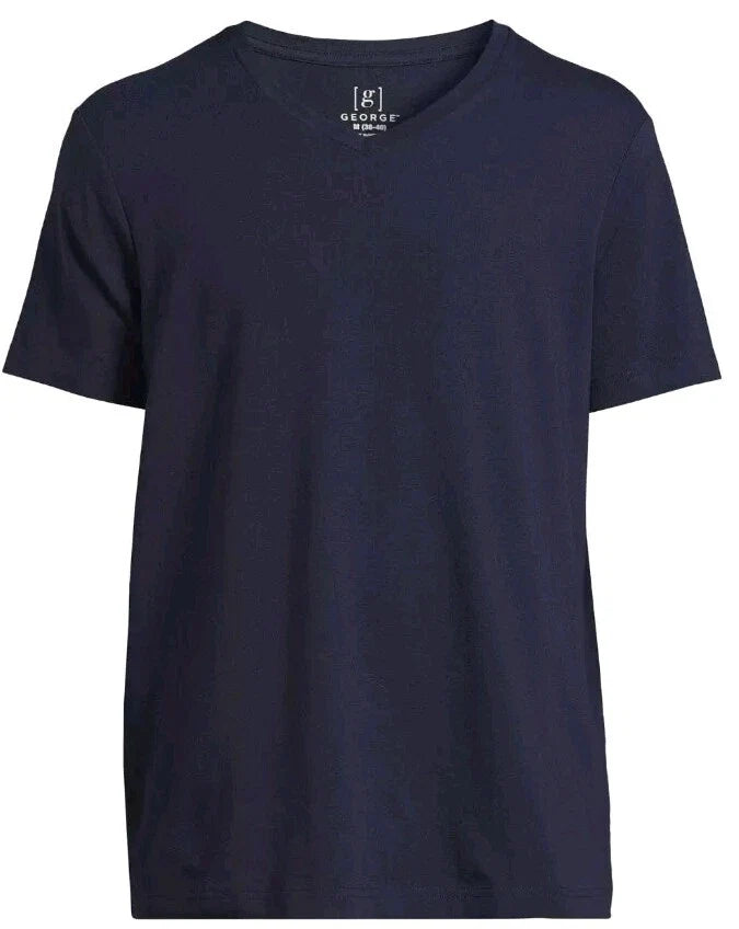 George Men's MEDIUM 38-40 Short Sleeve V-Neck Tee NAVY BLUE #10724 Unisex T-shirt, Sweatshirt, Hoodie, Long Sleeve Tee - T-Shirt, Sweatshirt, Hoodie