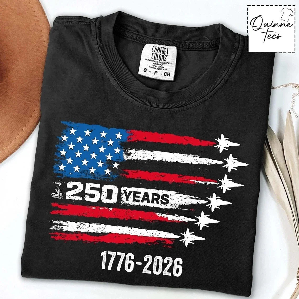 Comfort Colors America 250th Anniversary T-Shirt, America 250 Patriotic Gift Unisex T-shirt, Sweatshirt, Hoodie, Long Sleeve Tee - T-Shirt, Sweatshirt, Hoodie