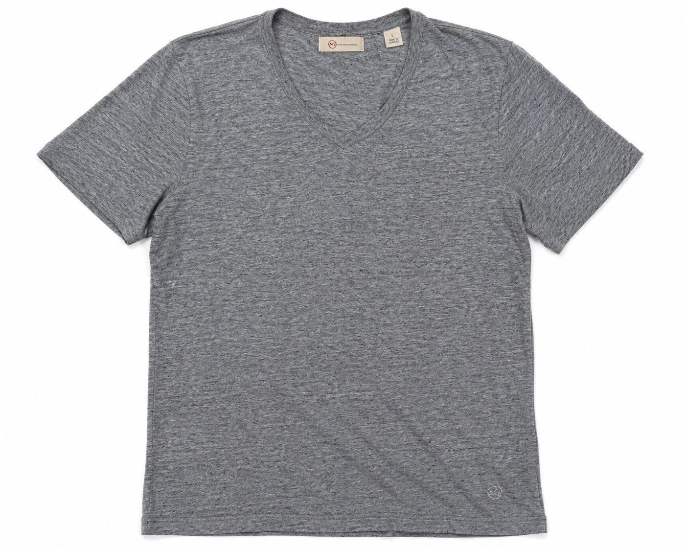 AG Adriano Goldschmied Gray Slub V Neck T Shirt Mens Large Short Sleeve Unisex T-shirt, Sweatshirt, Hoodie, Long Sleeve Tee - T-Shirt, Sweatshirt, Hoodie