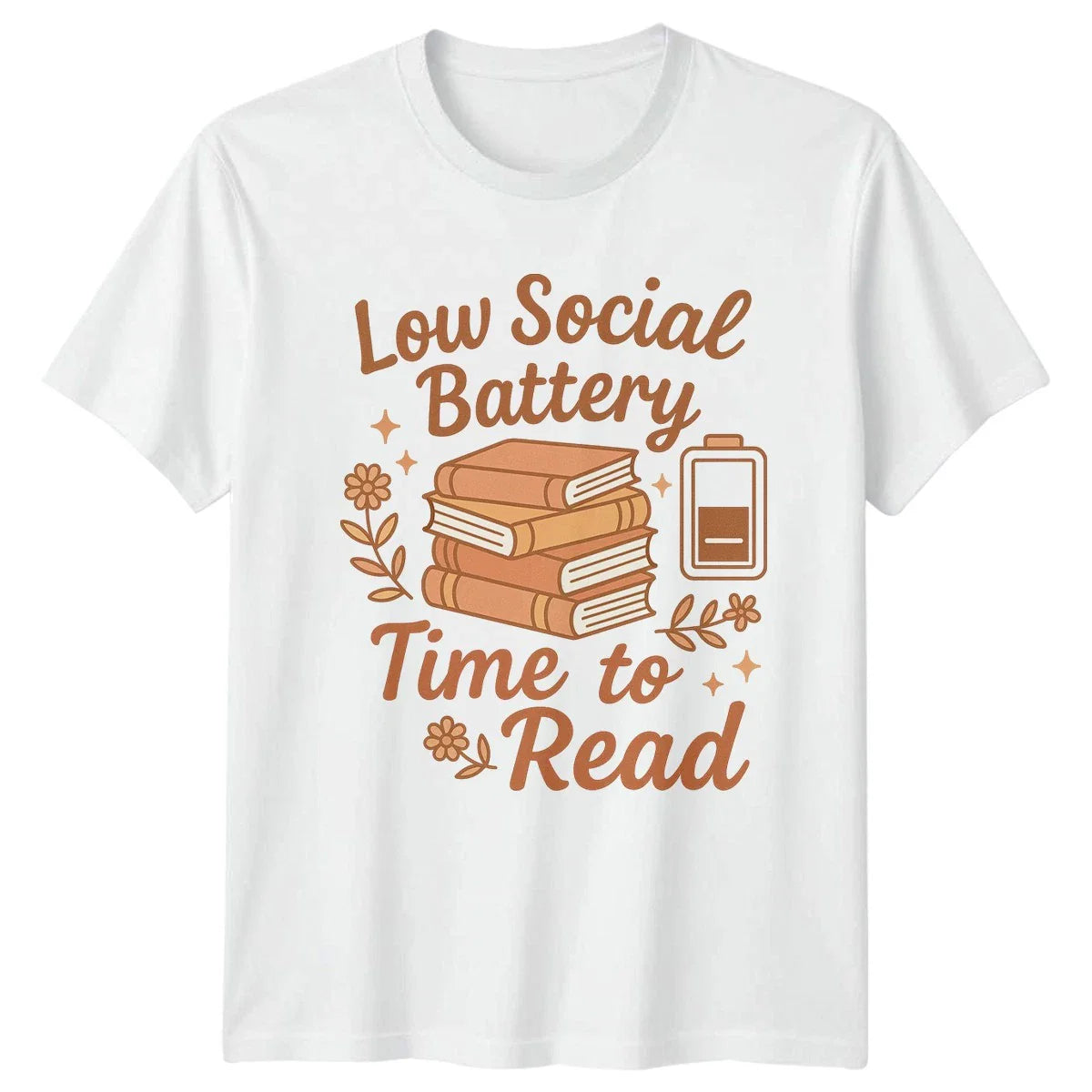 Low Social Battery Time To Read Reading Hobbies Mens Womens Graphic Tee Unisex T-shirt, Sweatshirt, Hoodie, Long Sleeve Tee - T-Shirt, Sweatshirt, Hoodie