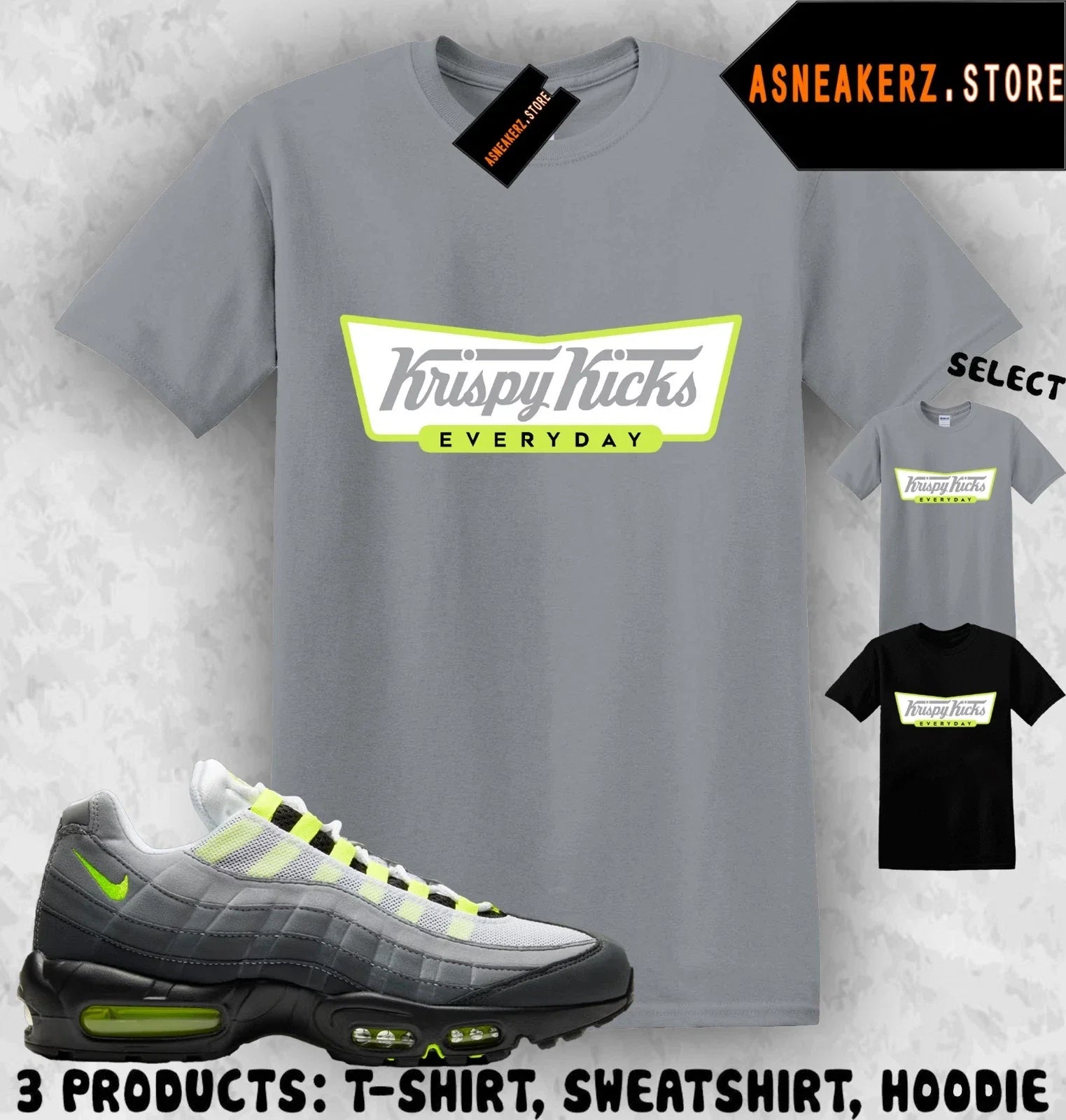 Tee Shirt Matching AM 95 Big Bubble Neon 2026 Match Sneaker Krispy Kicks T-Shirt Unisex T-shirt, Sweatshirt, Hoodie, Long Sleeve Tee - T-Shirt, Sweatshirt, Hoodie