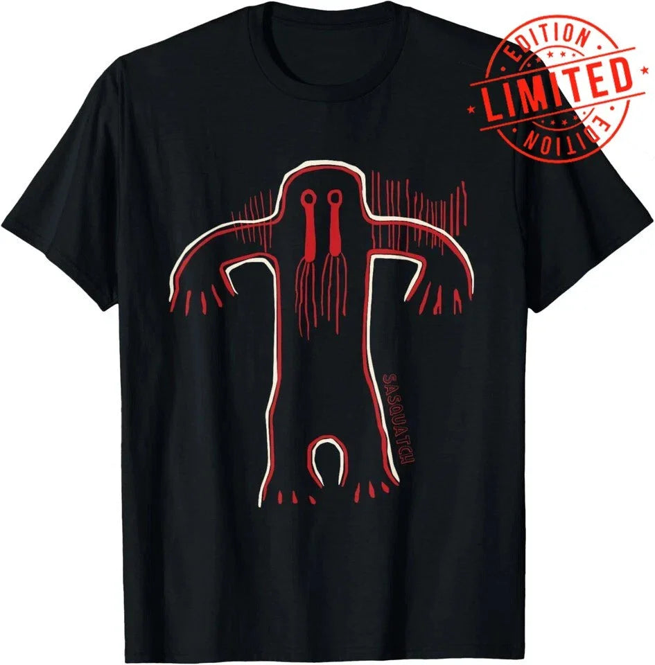 Native American Bigfoot -Sasquatch Petroglyph Cave Art T-Shirt Size S54XL Unisex T-shirt, Sweatshirt, Hoodie, Long Sleeve Tee - T-Shirt, Sweatshirt, Hoodie