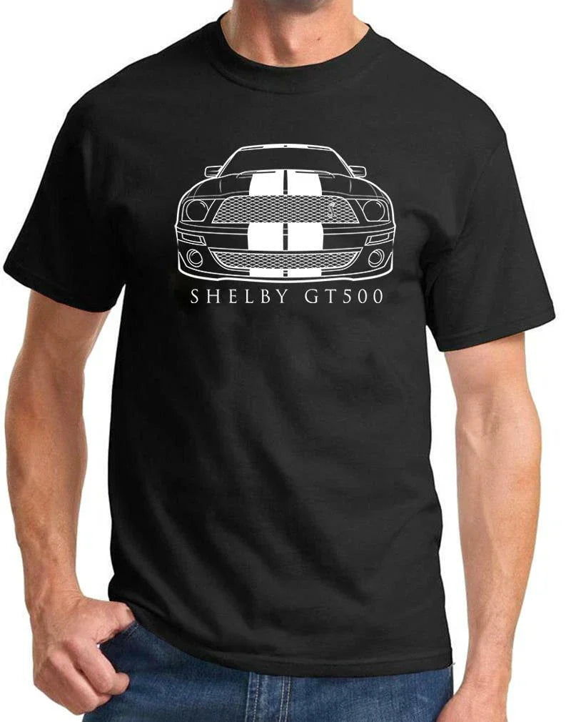 2007 2008 2009 Shelby GT500 Mustang Full Stripes Front End Design Tshirt NEW Unisex T-shirt, Sweatshirt, Hoodie, Long Sleeve Tee - T-Shirt, Sweatshirt, Hoodie