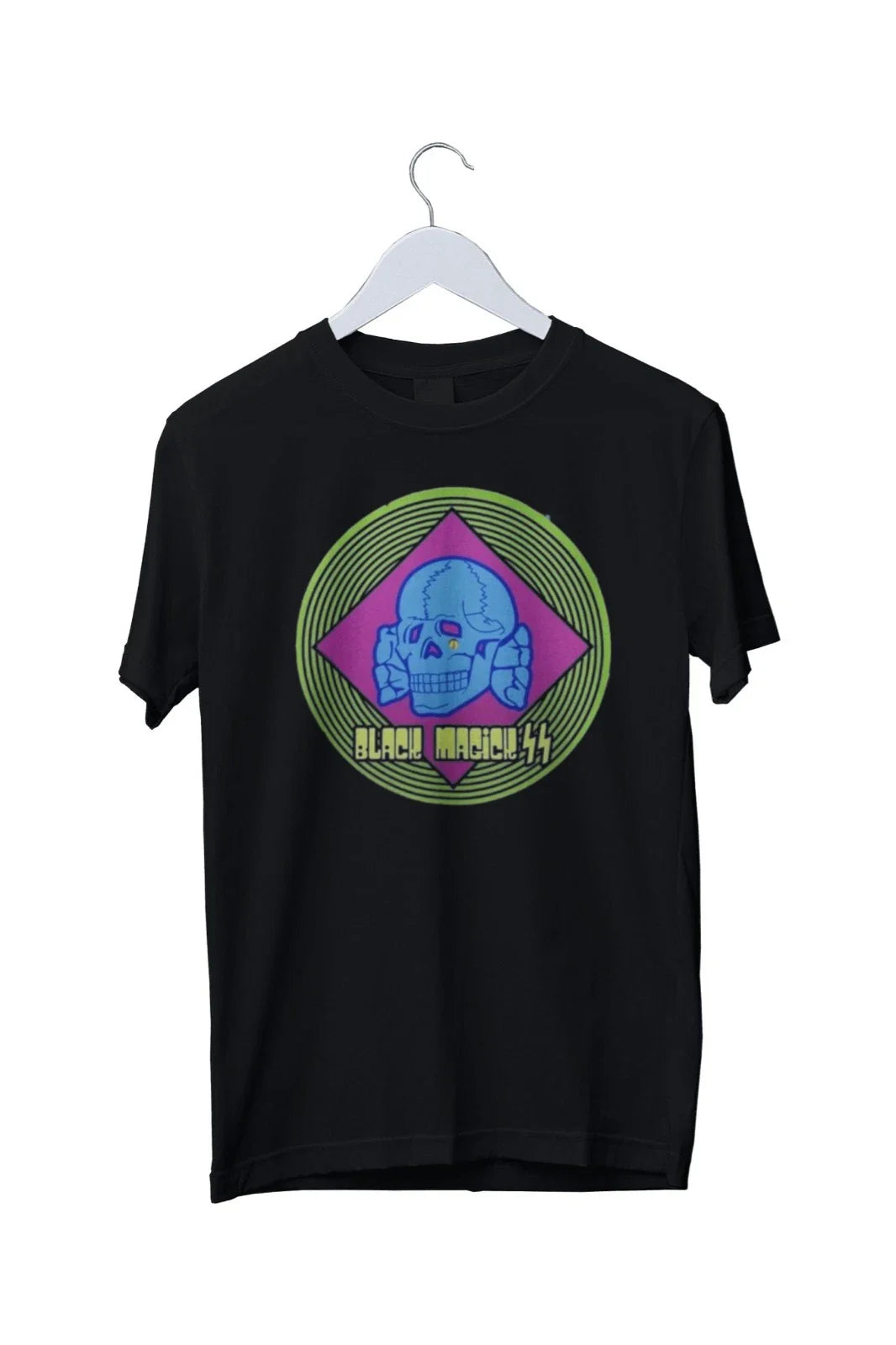 Black Magick SS Band Skull Spin Unisex T-Shirt Mens S M L XL 2 3 4 XL Unisex T-shirt, Sweatshirt, Hoodie, Long Sleeve Tee - T-Shirt, Sweatshirt, Hoodie