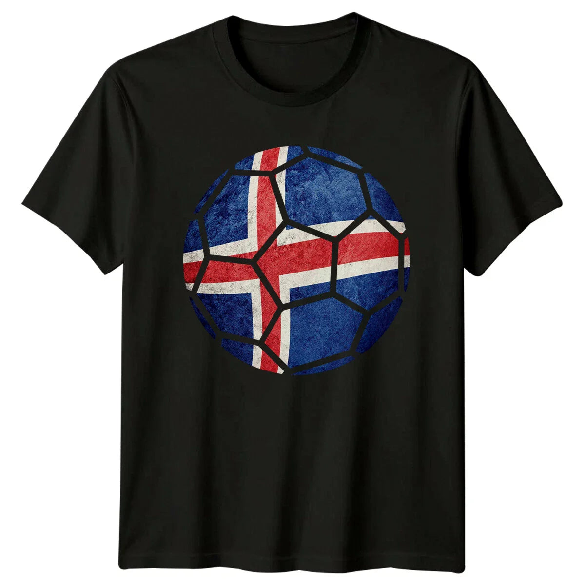 Iceland Flag Soccer Ball Sports Mens T-Shirt Womens Tee Graphic Top Unisex T-shirt, Sweatshirt, Hoodie, Long Sleeve Tee - T-Shirt, Sweatshirt, Hoodie