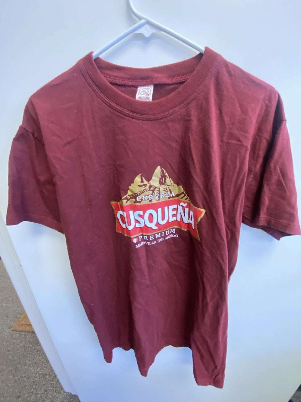Vishen Cusquea Beer Graphic Burgundy Cotton Men's T-Shirt XL Unisex T-shirt, Sweatshirt, Hoodie, Long Sleeve Tee - T-Shirt, Sweatshirt, Hoodie