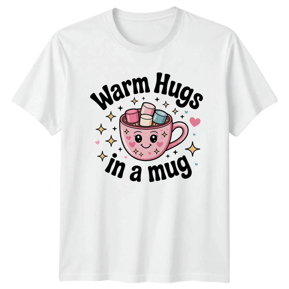 Warm Hugs In A Mug T-Shirt Hot Cocoa Gift For Him And Her Unisex T-shirt, Sweatshirt, Hoodie, Long Sleeve Tee - T-Shirt, Sweatshirt, Hoodie