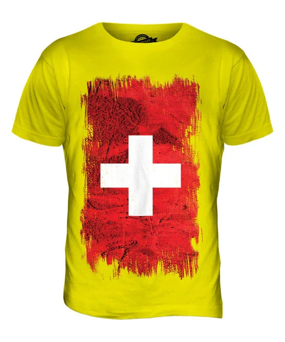 SWITZERLAND GRUNGE FLAG MENS T SHIRT TEE SHIRT XS S M L XL 2XL 3XL 4XL 5XL Unisex T-shirt, Sweatshirt, Hoodie, Long Sleeve Tee - T-Shirt, Sweatshirt, Hoodie