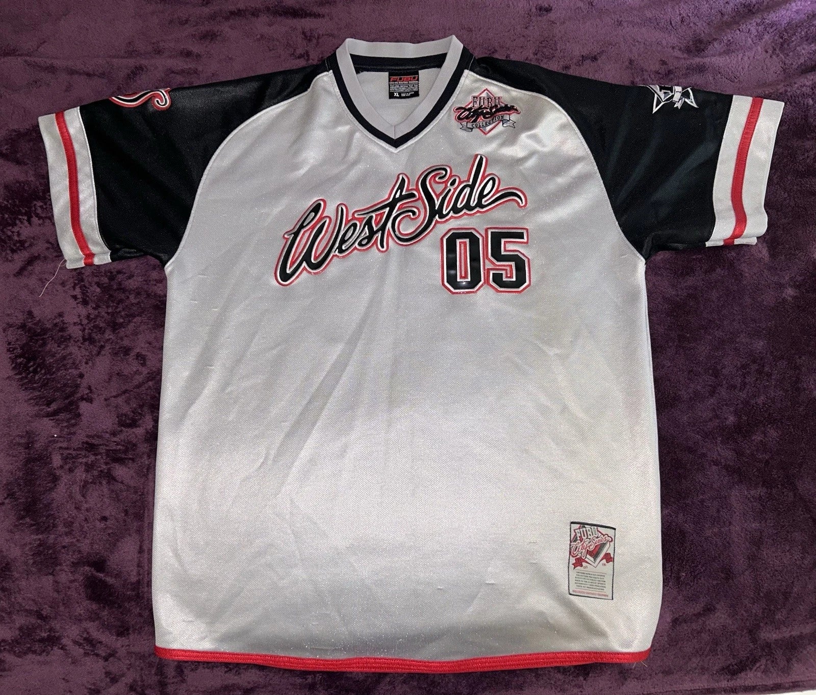 VTG 2000 FUBU City Series WESTSIDE Baseball Jersey-XL-90s-Y2K-Baggy Oversize Fit Unisex T-shirt, Sweatshirt, Hoodie, Long Sleeve Tee - T-Shirt, Sweatshirt, Hoodie