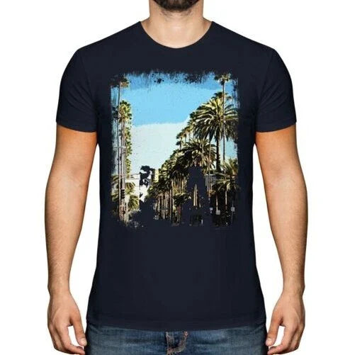 L. A. Los Angeles Grunge Print T-Shirt Malloppo Beach Top White Sleeve Unisex T-shirt, Sweatshirt, Hoodie, Long Sleeve Tee - T-Shirt, Sweatshirt, Hoodie