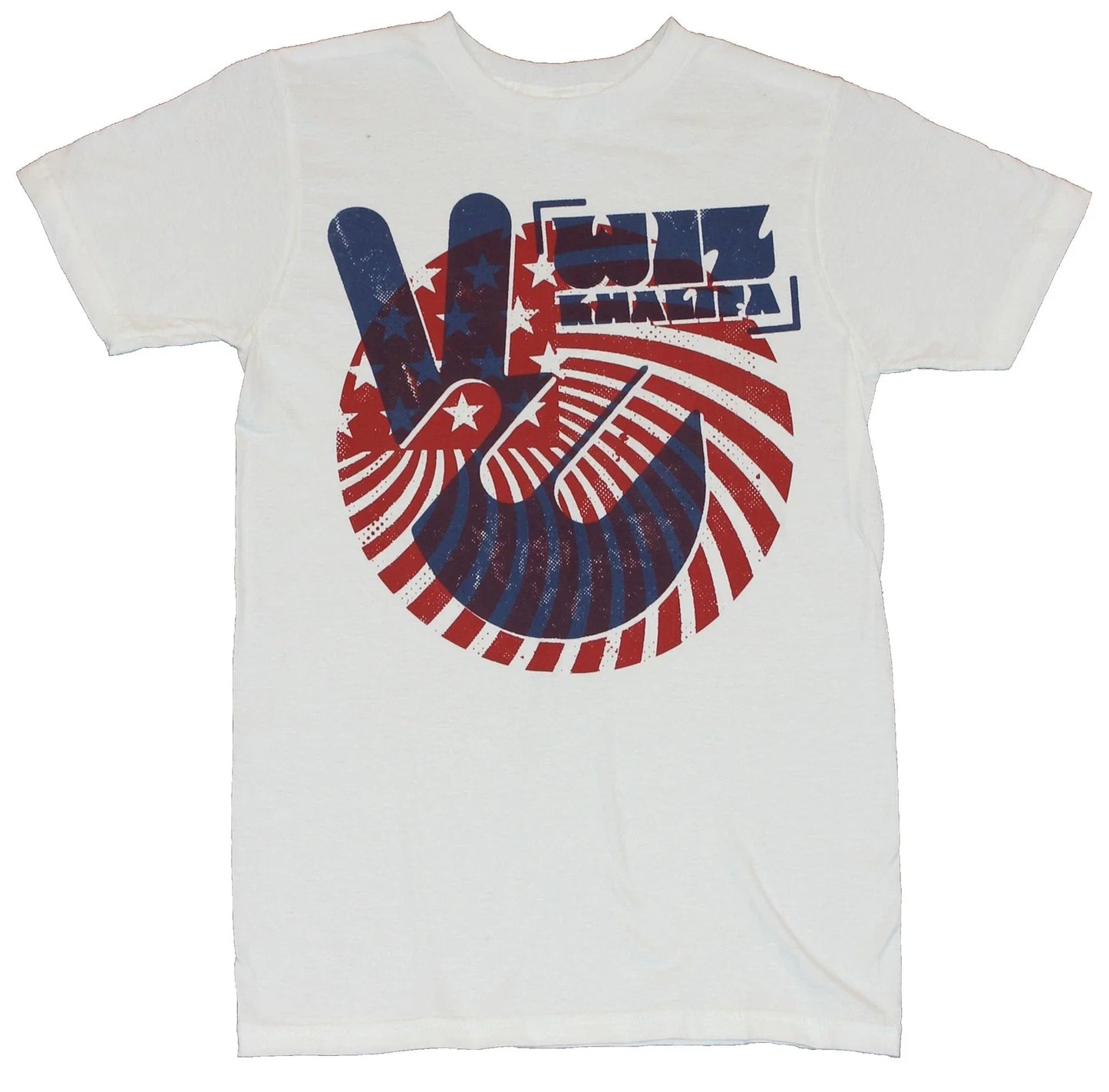 Wiz Kahlifa Adult New T-Shirt - Peace Fingers Red White and Blue Circle Pic Unisex T-shirt, Sweatshirt, Hoodie, Long Sleeve Tee - T-Shirt, Sweatshirt, Hoodie