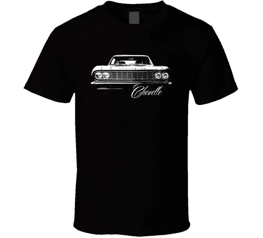 1964 Chevelle Grill View With Model Name Black T Shirt Unisex T-shirt, Sweatshirt, Hoodie, Long Sleeve Tee - T-Shirt, Sweatshirt, Hoodie