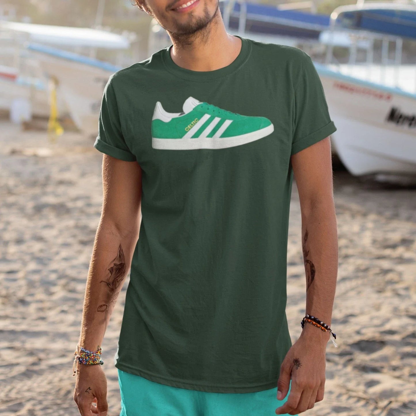 Gazelle Football Celtic FC T Shirt The Celts The Hoops The LUFC Trainer Tee Top Unisex T-shirt, Sweatshirt, Hoodie, Long Sleeve Tee - T-Shirt, Sweatshirt, Hoodie