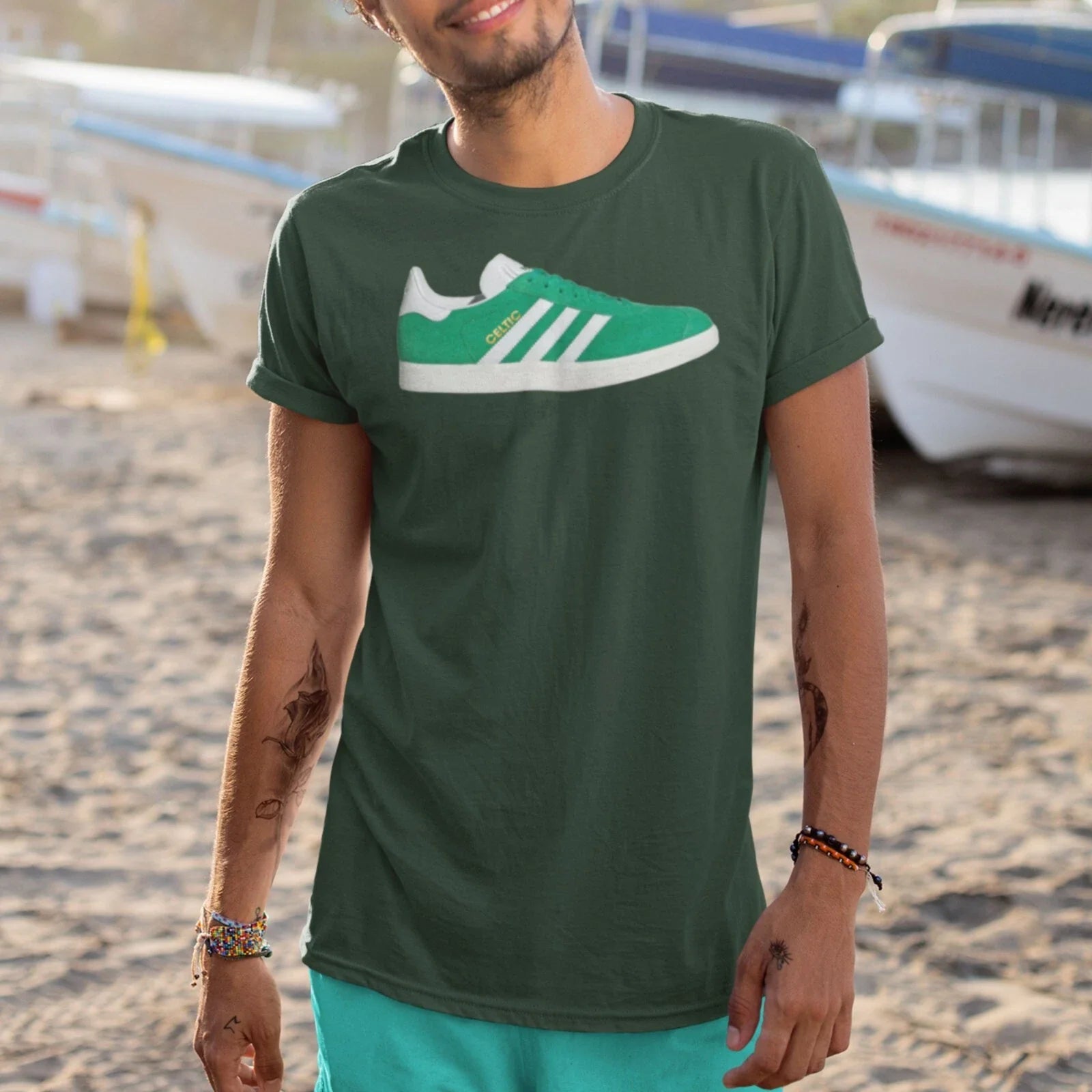 Gazelle Football Celtic FC T Shirt The Celts The Hoops The LUFC Trainer Tee Top Unisex T-shirt, Sweatshirt, Hoodie, Long Sleeve Tee - T-Shirt, Sweatshirt, Hoodie