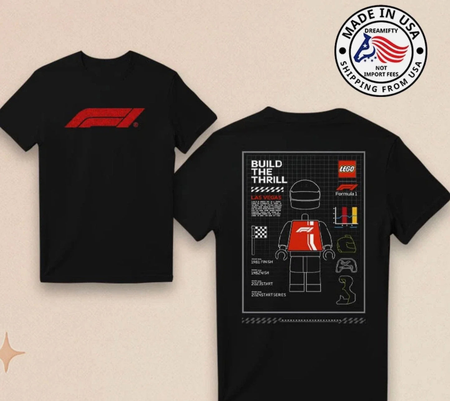F1 x lego Las Vegas 2025 Racing Sport Unisex T-Shirt Unisex T-shirt, Sweatshirt, Hoodie, Long Sleeve Tee - T-Shirt, Sweatshirt, Hoodie