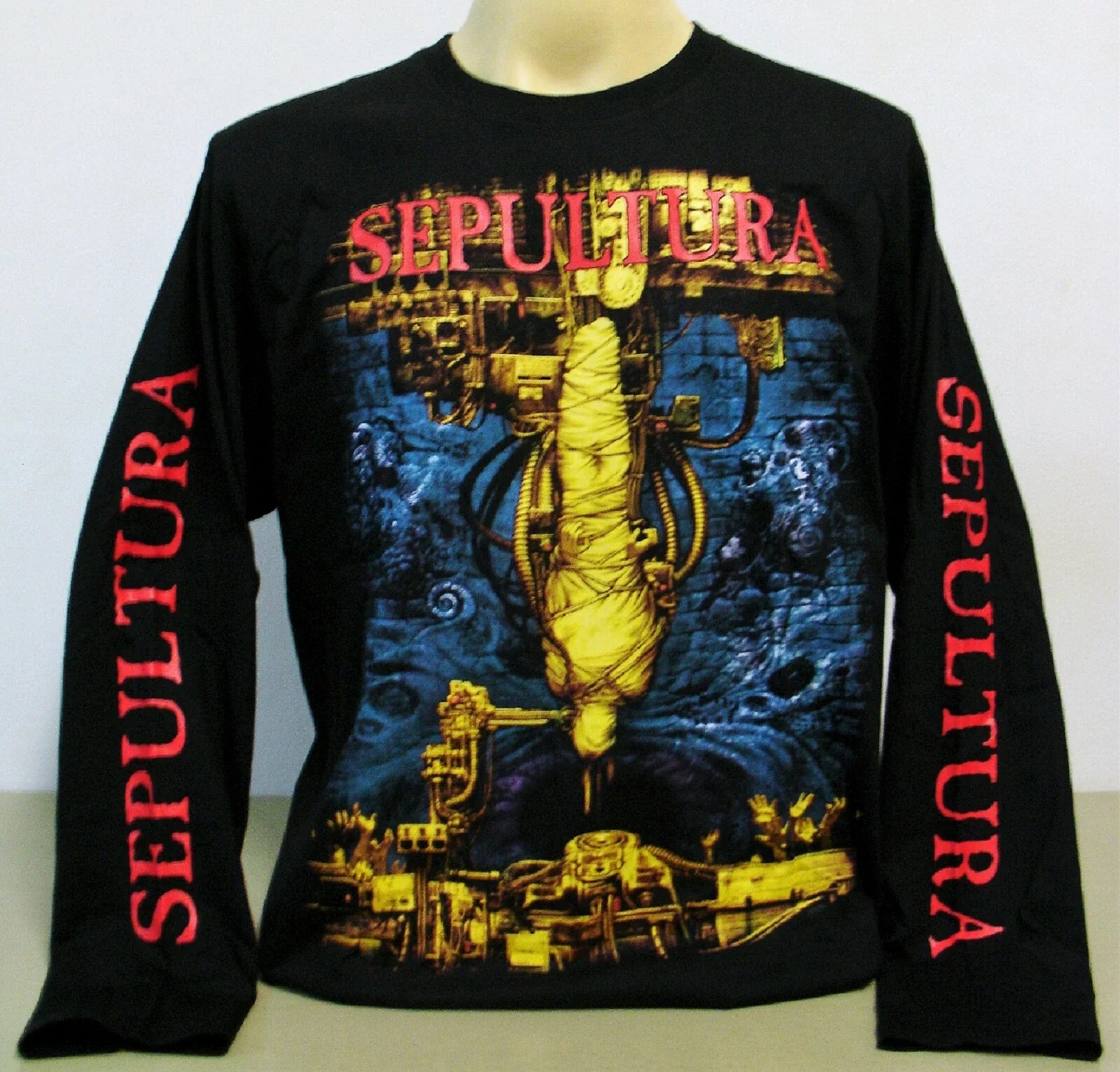 Sepultura Chaos AD Long Sleeve T-Shirt Size S M L XL 2XL 3XL Heavy Metal Band Unisex T-shirt, Sweatshirt, Hoodie, Long Sleeve Tee - T-Shirt, Sweatshirt, Hoodie