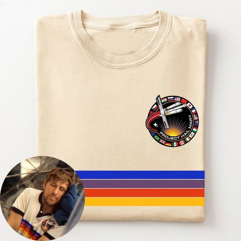 Vintage Ryan Gosling Rainbow Shirt, Project Hail Mary Graphic Tee, Retro Dr Grac Unisex T-shirt, Sweatshirt, Hoodie, Long Sleeve Tee - T-Shirt, Sweatshirt, Hoodie