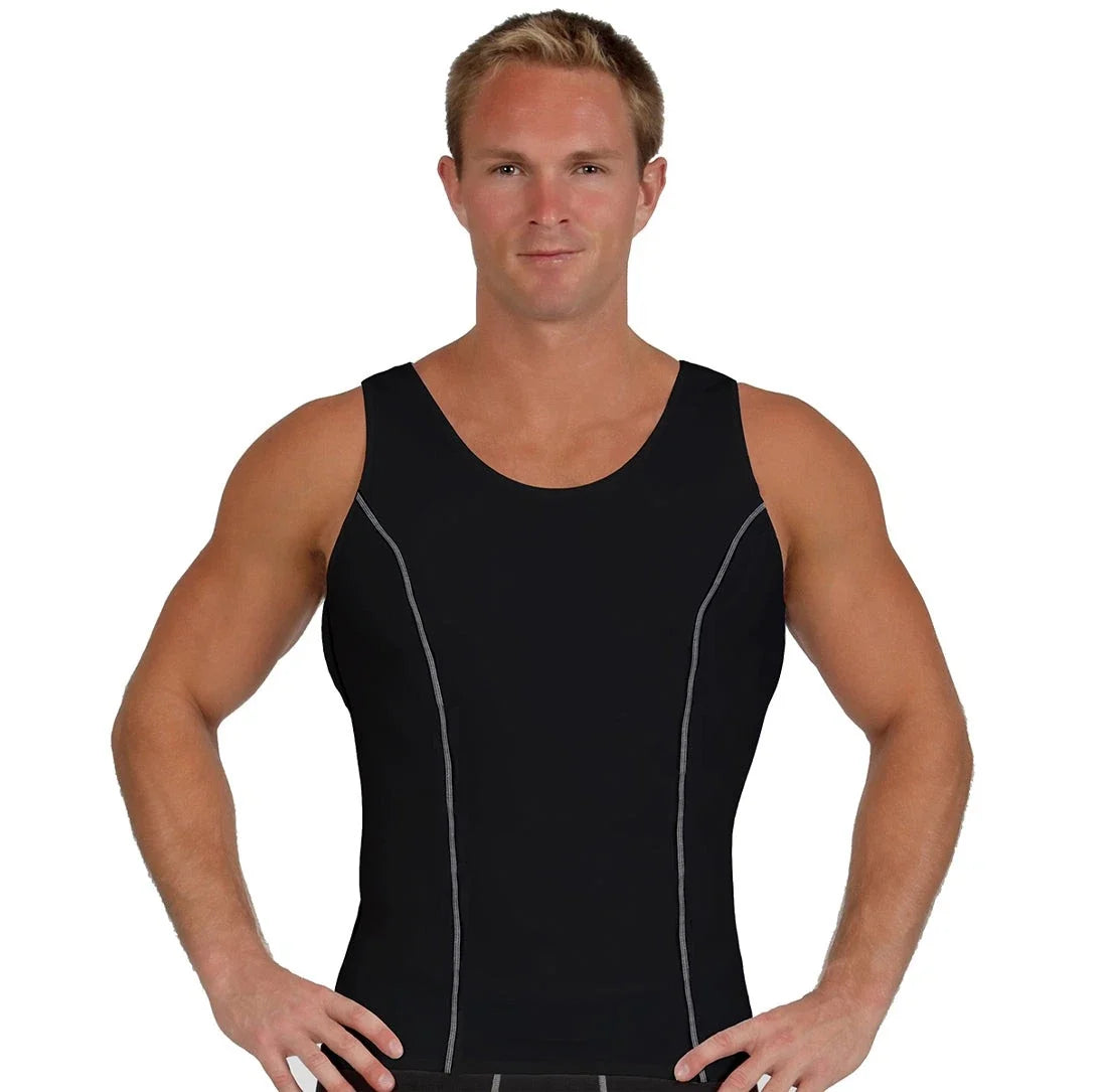 INSTA SLIM HIGH COMPRESSION MUSCLE TANK SIZE: MEN XL - BLACK/WHITE Unisex T-shirt, Sweatshirt, Hoodie, Long Sleeve Tee - T-Shirt, Sweatshirt, Hoodie