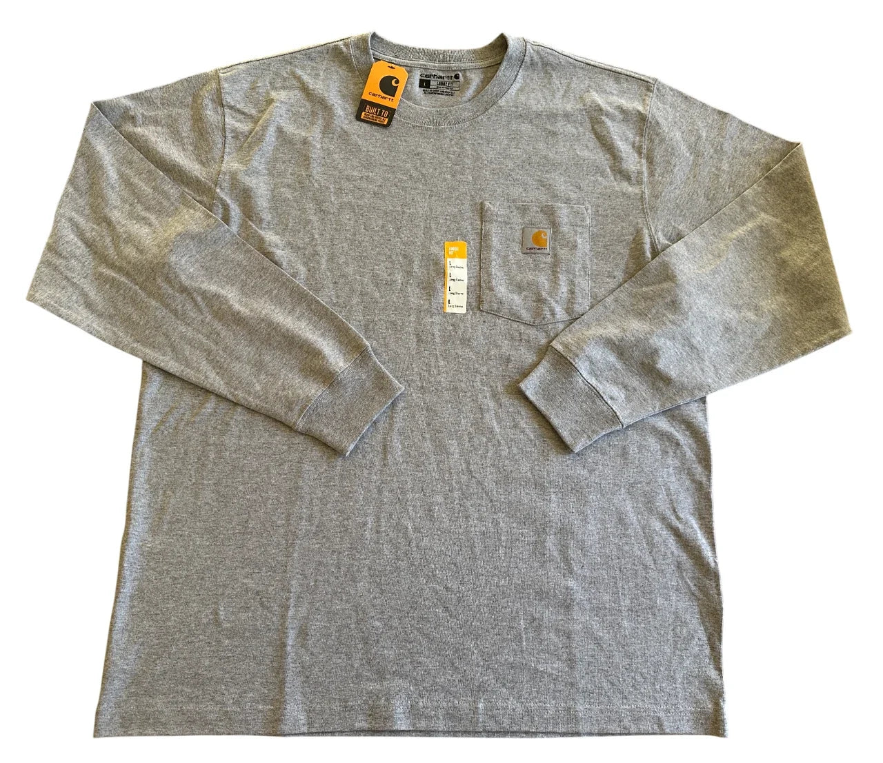 Carhartt Loose Fit Heavyweight Long-Sleeve Pocket T-Shirt Men's Large Gray NWT Unisex T-shirt, Sweatshirt, Hoodie, Long Sleeve Tee - T-Shirt, Sweatshirt, Hoodie