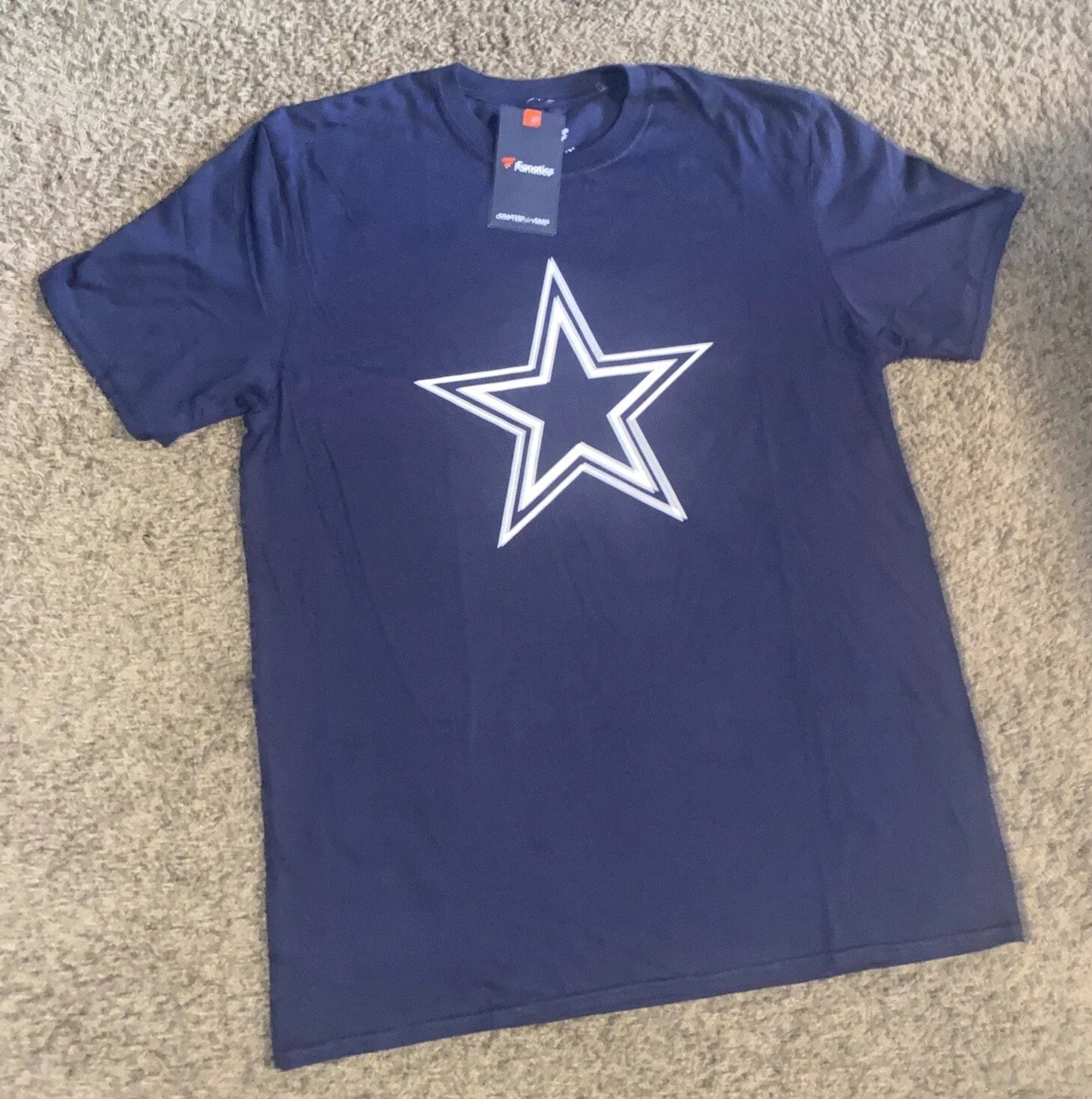 NWT Mens Fanatics Dallas Cowboys Dak Prescott Navy Jersey T-Shirt Size Large Unisex T-shirt, Sweatshirt, Hoodie, Long Sleeve Tee - T-Shirt, Sweatshirt, Hoodie
