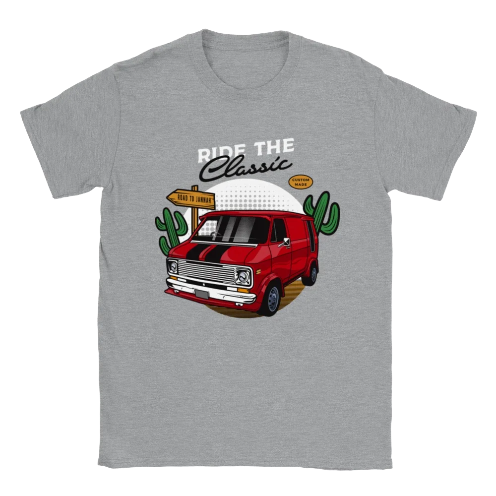 Ride the Classics - Chevy Custom Van - Unisex Crewneck T-shirt Unisex T-shirt, Sweatshirt, Hoodie, Long Sleeve Tee - T-Shirt, Sweatshirt, Hoodie