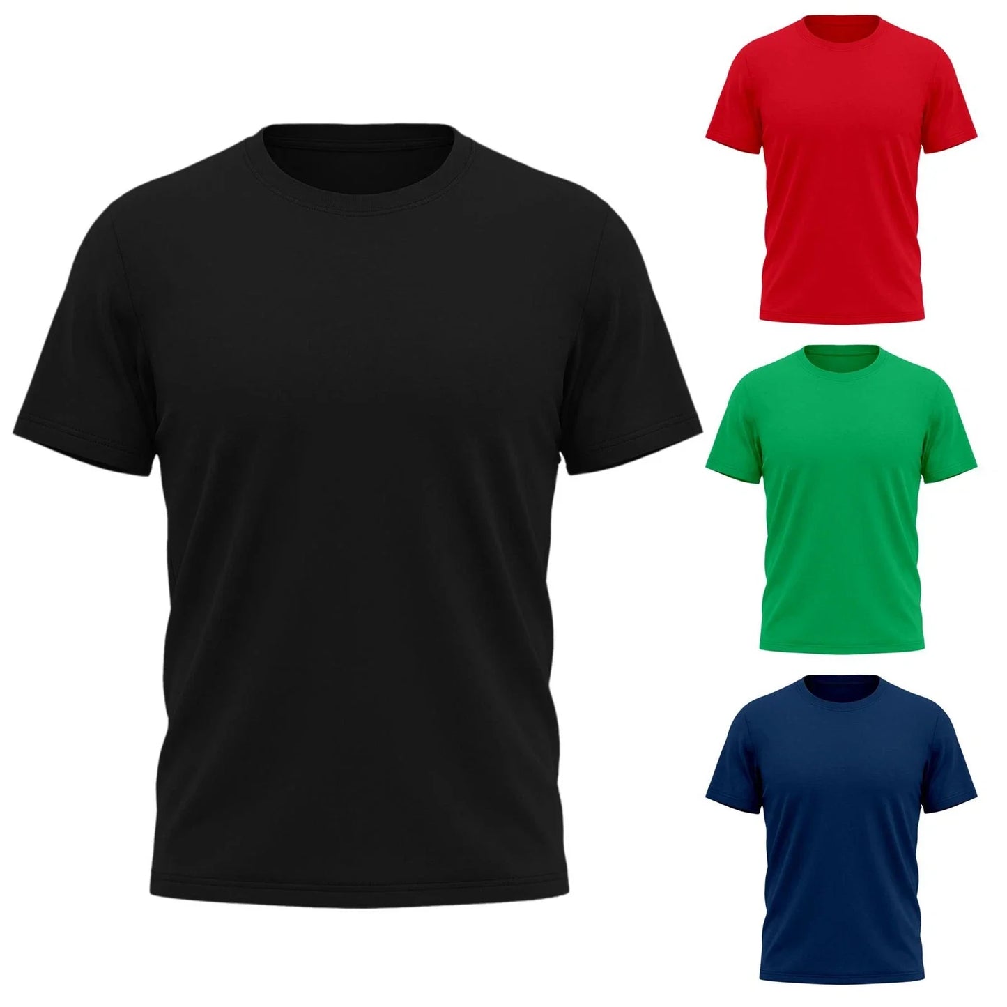 Mens Plain Cotton T-shirt Crew Neck Soft Heavy Blend Short Sleeve Unisex T-shirt, Sweatshirt, Hoodie, Long Sleeve Tee - T-Shirt, Sweatshirt, Hoodie