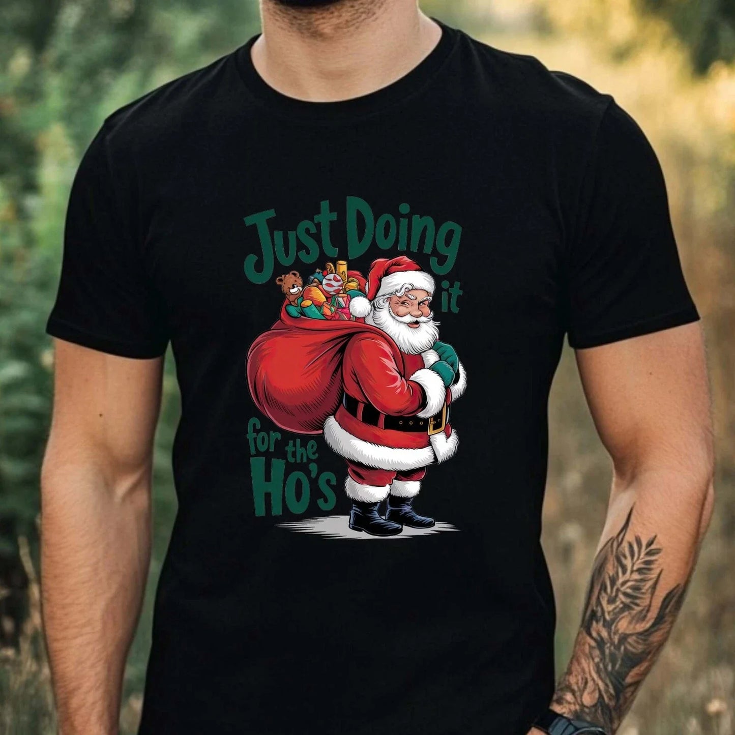 Mens Funny Santa Theme Cotton T-Shirt Size XS to 5XL Unisex T-shirt, Sweatshirt, Hoodie, Long Sleeve Tee - T-Shirt, Sweatshirt, Hoodie