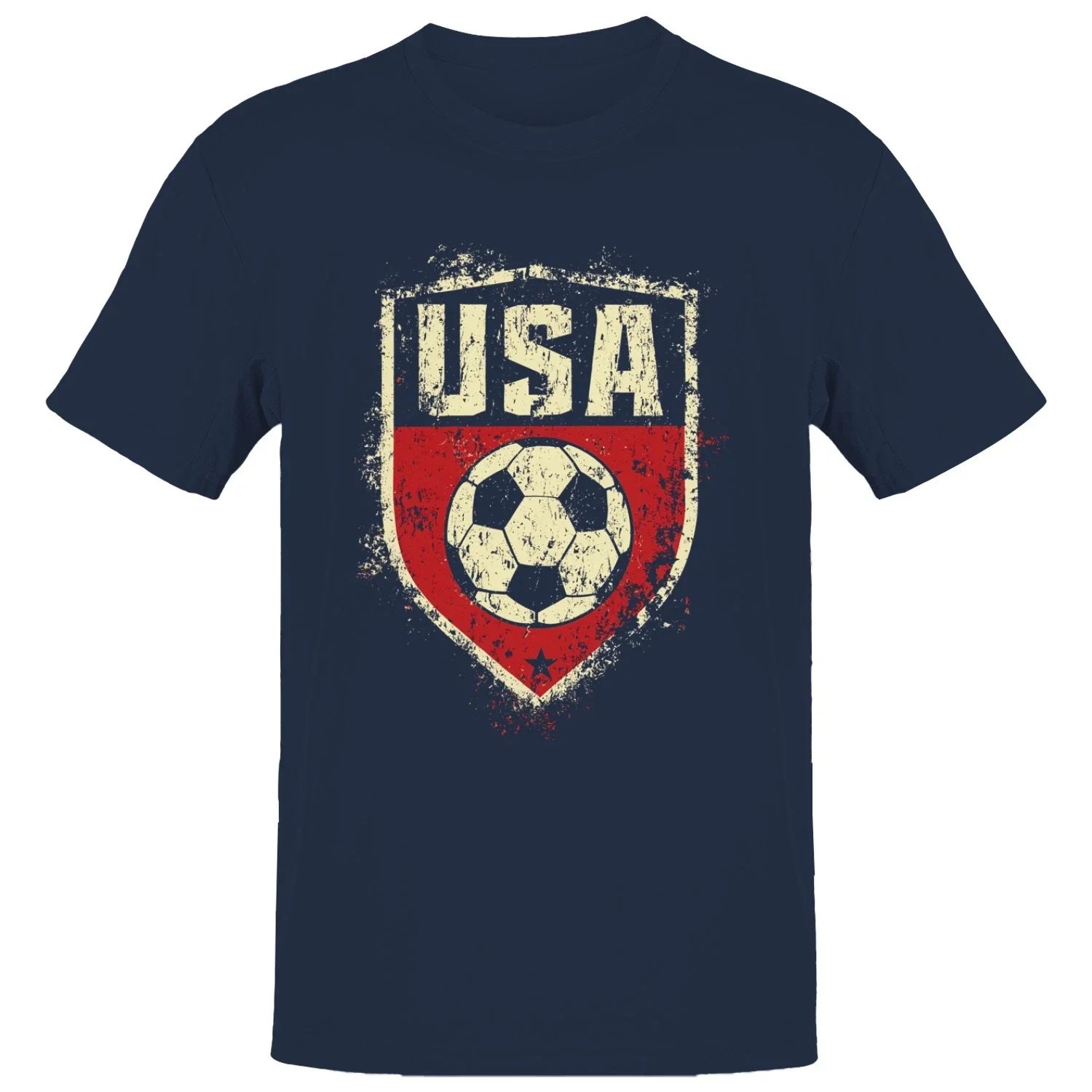 USA Soccer Grunge Emblem Men's T-shirt Unisex T-shirt, Sweatshirt, Hoodie, Long Sleeve Tee - T-Shirt, Sweatshirt, Hoodie