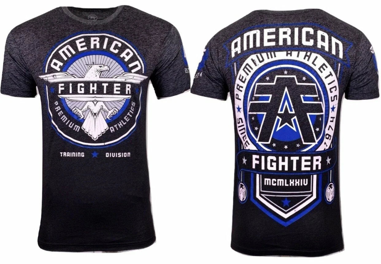 AMERICAN FIGHTER Men's T-Shirt BROCKPORT MOCK TWIST Athletic Biker S-3XL Unisex T-shirt, Sweatshirt, Hoodie, Long Sleeve Tee - T-Shirt, Sweatshirt, Hoodie