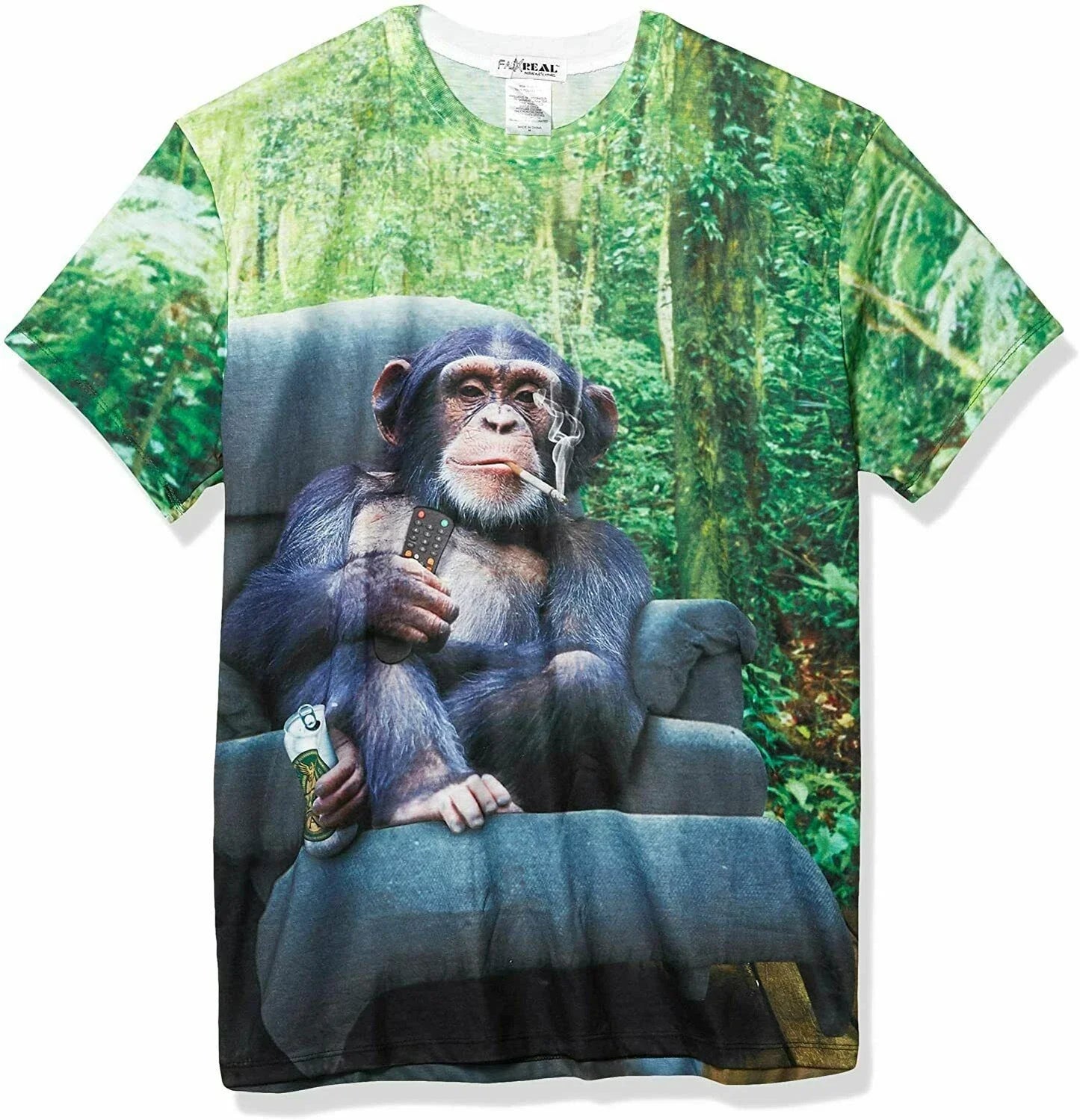 Faux Real Mens Lazy Chimp Novelty Costume Shirt Small Unisex T-shirt, Sweatshirt, Hoodie, Long Sleeve Tee - T-Shirt, Sweatshirt, Hoodie