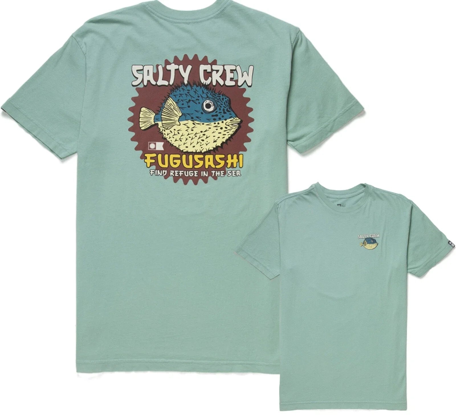 New Salty Crew Puffer Fish Green Premium Mens S/S T Shirt Tee RSLT-44 Unisex T-shirt, Sweatshirt, Hoodie, Long Sleeve Tee - T-Shirt, Sweatshirt, Hoodie