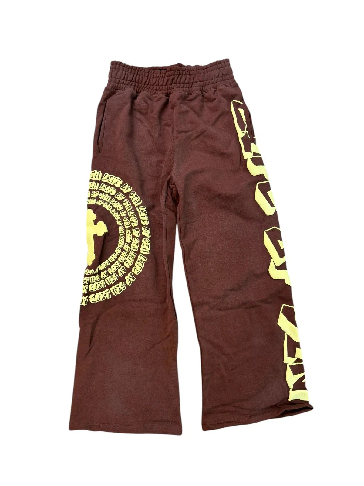 Size M Life Of Sin Graffiti Sweatpants "Brown" Unisex T-shirt, Sweatshirt, Hoodie, Long Sleeve Tee - T-Shirt, Sweatshirt, Hoodie