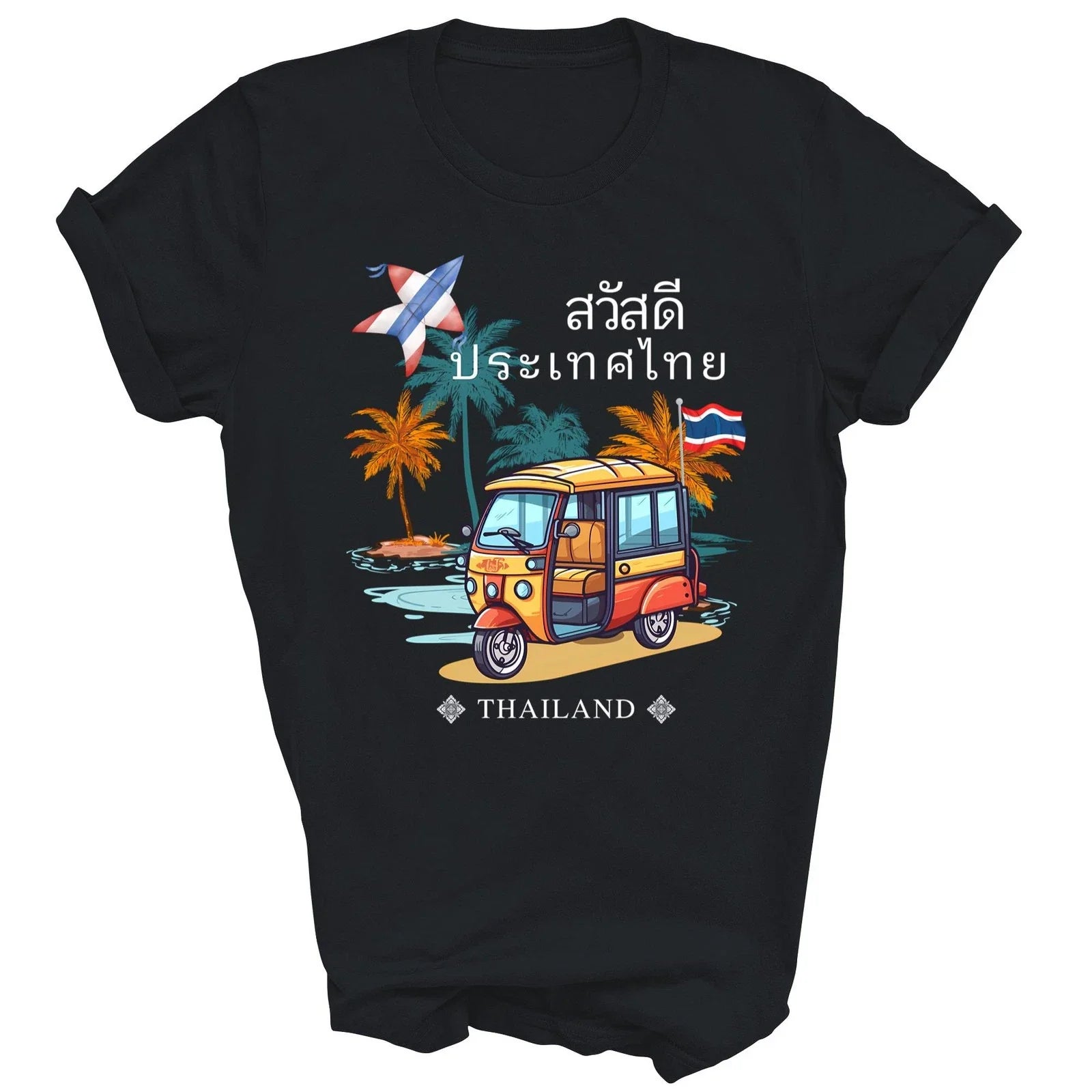 Thai Travel Vacation Sawasdee Thailand Unisex Shirt Gift T-Shirt Unisex T-shirt, Sweatshirt, Hoodie, Long Sleeve Tee - T-Shirt, Sweatshirt, Hoodie