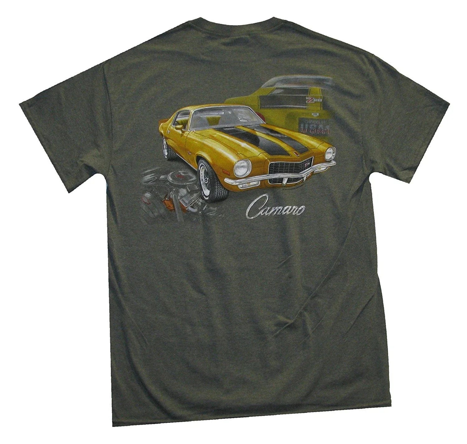 Chevy Camaro Vintage Script Automobile Car Tee GM Chevrolet Unisex T-shirt, Sweatshirt, Hoodie, Long Sleeve Tee - T-Shirt, Sweatshirt, Hoodie