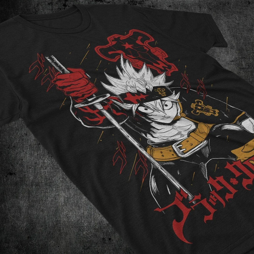 Asta Yuno T-shirt Black Clover Anime Manga Asta Girl Gifts Black Shirt All Size Unisex T-shirt, Sweatshirt, Hoodie, Long Sleeve Tee - T-Shirt, Sweatshirt, Hoodie