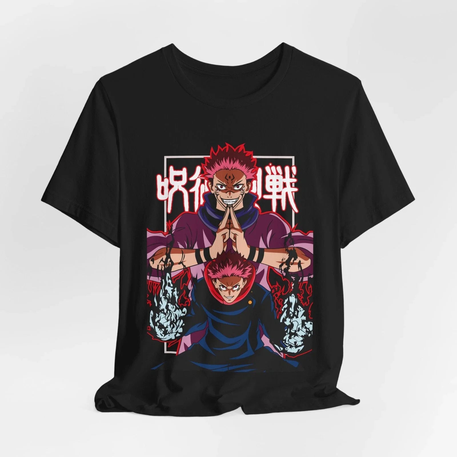 Sukuna and Yuji Anime Graphic Tee, JJK Unisex Tee, Short Sleeve T-Shirt, Unisex T-shirt, Sweatshirt, Hoodie, Long Sleeve Tee - T-Shirt, Sweatshirt, Hoodie