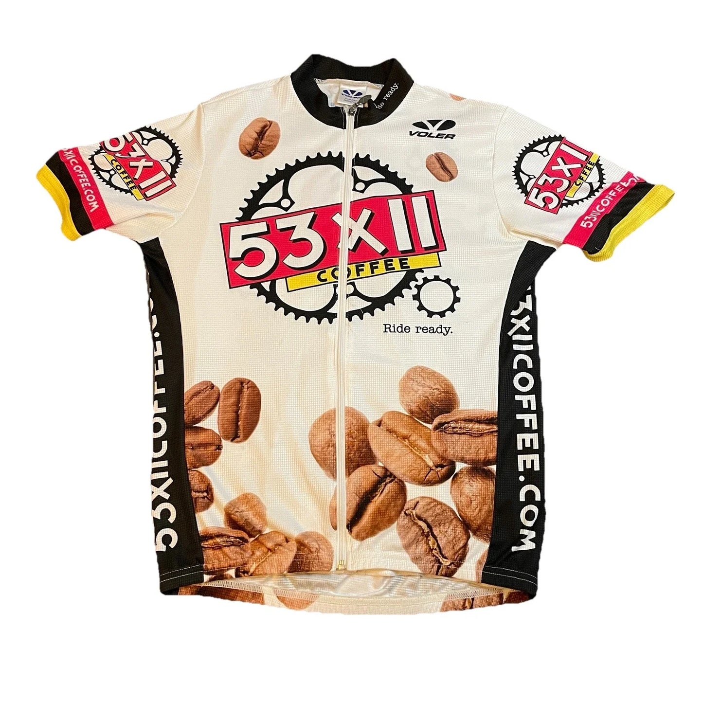 Vintage Cycling T-Shirt Mens Small Bicycle Biking 53x11 Coffee Sponsor Logos 90s Unisex T-shirt, Sweatshirt, Hoodie, Long Sleeve Tee - T-Shirt, Sweatshirt, Hoodie