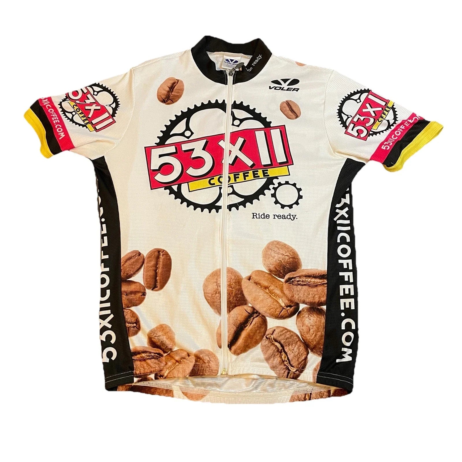 Vintage Cycling T-Shirt Mens Small Bicycle Biking 53x11 Coffee Sponsor Logos 90s Unisex T-shirt, Sweatshirt, Hoodie, Long Sleeve Tee - T-Shirt, Sweatshirt, Hoodie