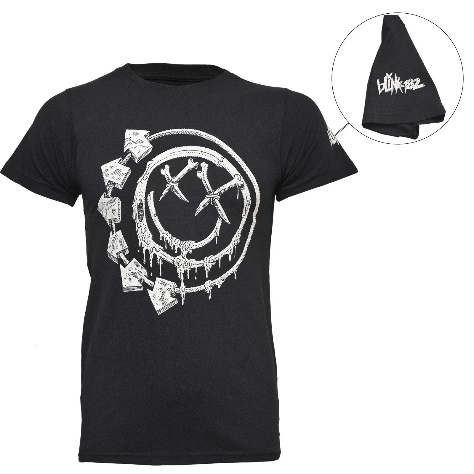Official Blink 182 T Shirt Bones Smile Rock Band Logo New S M L XL XXL Unisex T-shirt, Sweatshirt, Hoodie, Long Sleeve Tee - T-Shirt, Sweatshirt, Hoodie