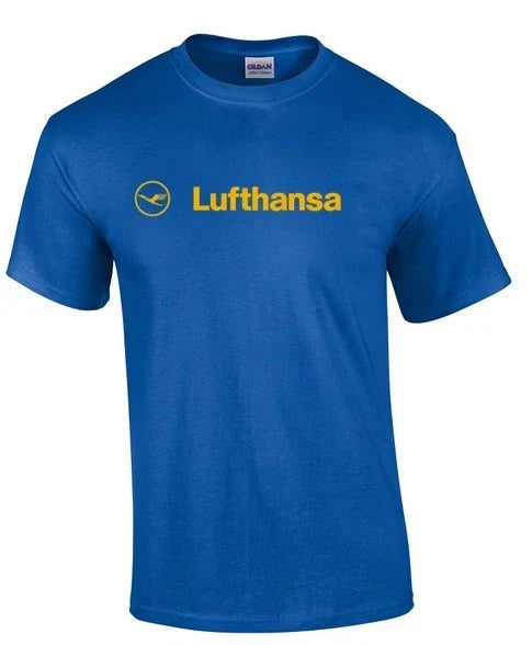 Lufthansa Vintage Logo German Airline Aviation T-Shirt Cotton Shirt S - 5XL Unisex T-shirt, Sweatshirt, Hoodie, Long Sleeve Tee - T-Shirt, Sweatshirt, Hoodie
