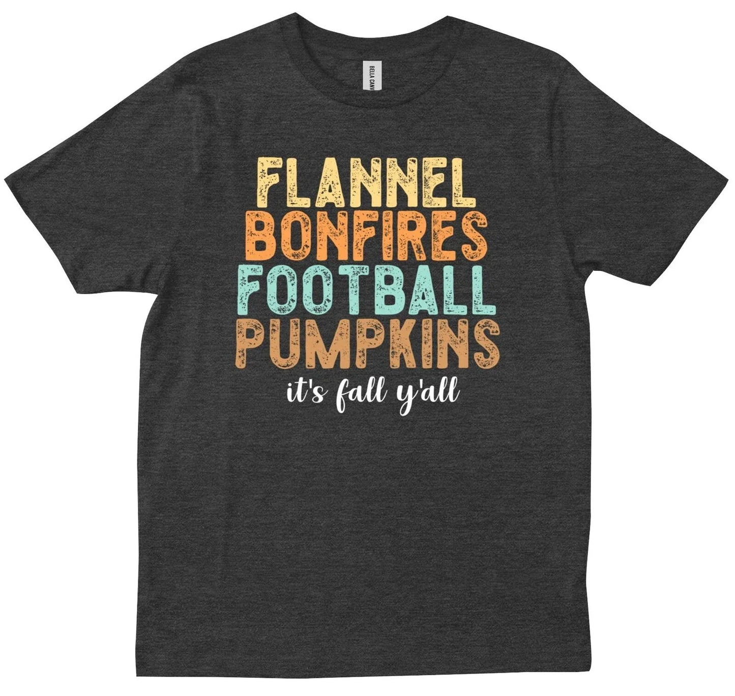 Flannel Bonfires Football Pumpkins Its Fall Y'all Saying Friend Trendy T-shirt Unisex T-shirt, Sweatshirt, Hoodie, Long Sleeve Tee - T-Shirt, Sweatshirt, Hoodie