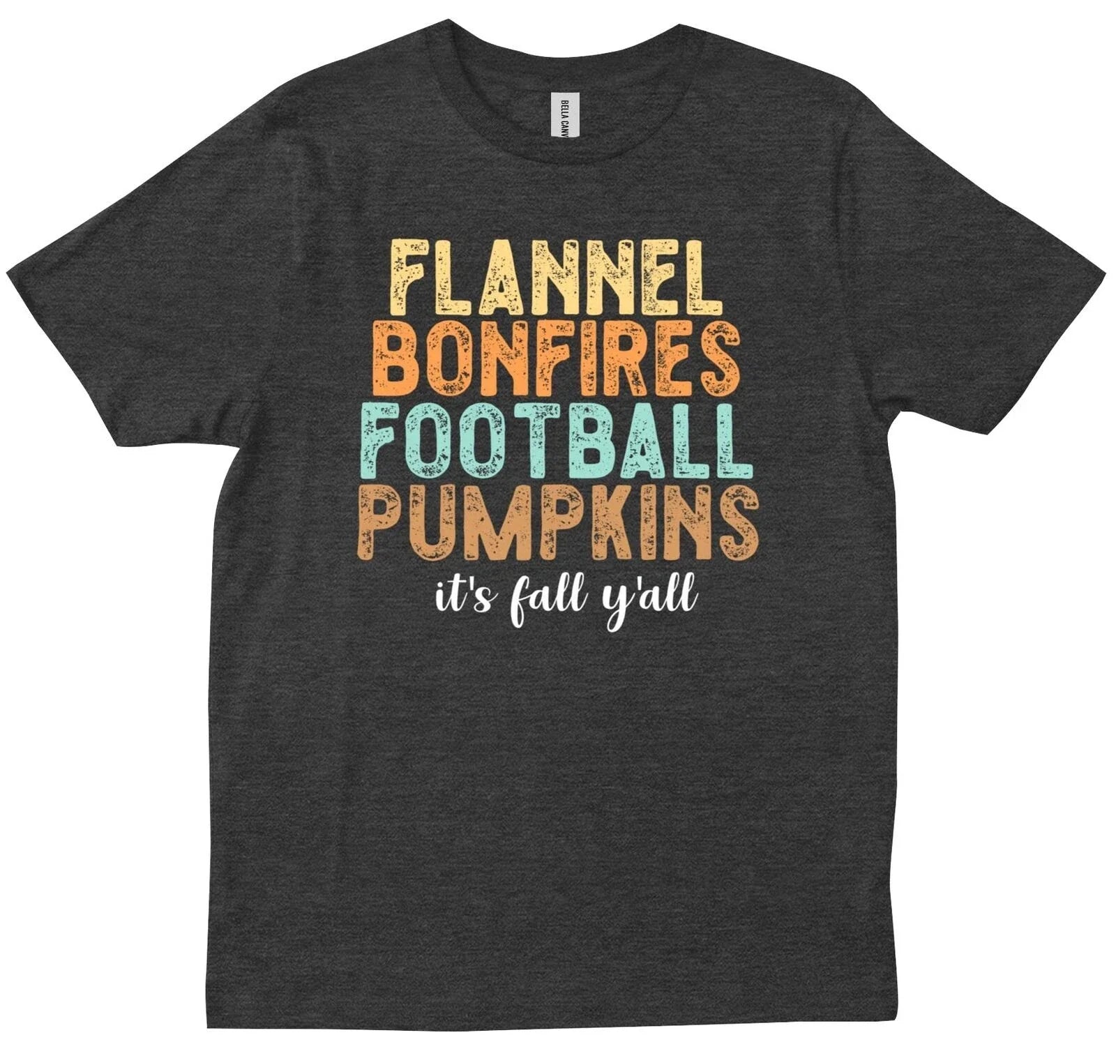 Flannel Bonfires Football Pumpkins Its Fall Y'all Saying Friend Trendy T-shirt Unisex T-shirt, Sweatshirt, Hoodie, Long Sleeve Tee - T-Shirt, Sweatshirt, Hoodie
