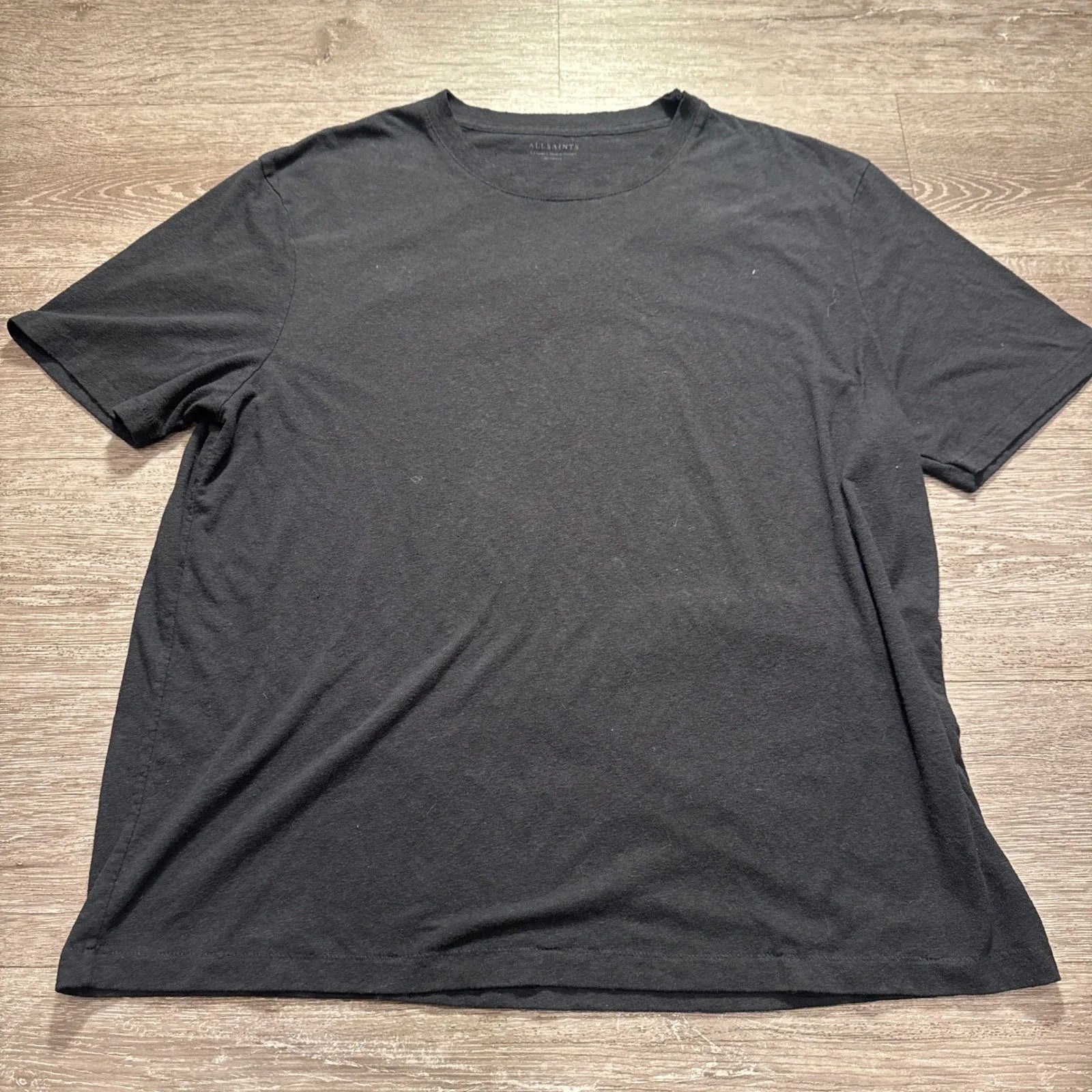 AllSaints Shirt Mens XXL Black Cotton Blend Harvest SS Crew Oversized Streetwear Unisex T-shirt, Sweatshirt, Hoodie, Long Sleeve Tee - T-Shirt, Sweatshirt, Hoodie