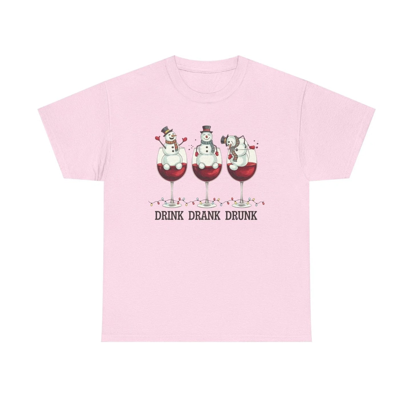 Drink Drank Drunk Christmas Shirt Funny Wine Snowman Tee Holiday Humor Gift Unisex T-shirt, Sweatshirt, Hoodie, Long Sleeve Tee - T-Shirt, Sweatshirt, Hoodie