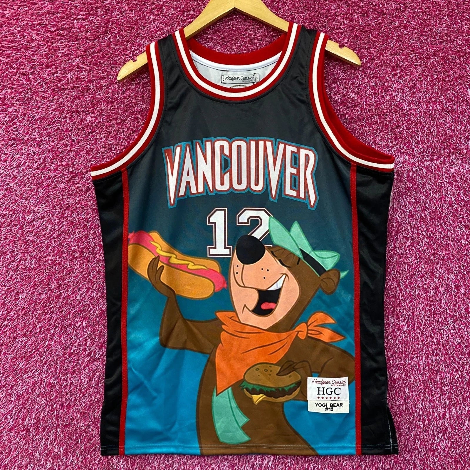 Headgear Classics Yogi Bear Vancouver Basketball Jersey XL Unisex T-shirt, Sweatshirt, Hoodie, Long Sleeve Tee - T-Shirt, Sweatshirt, Hoodie