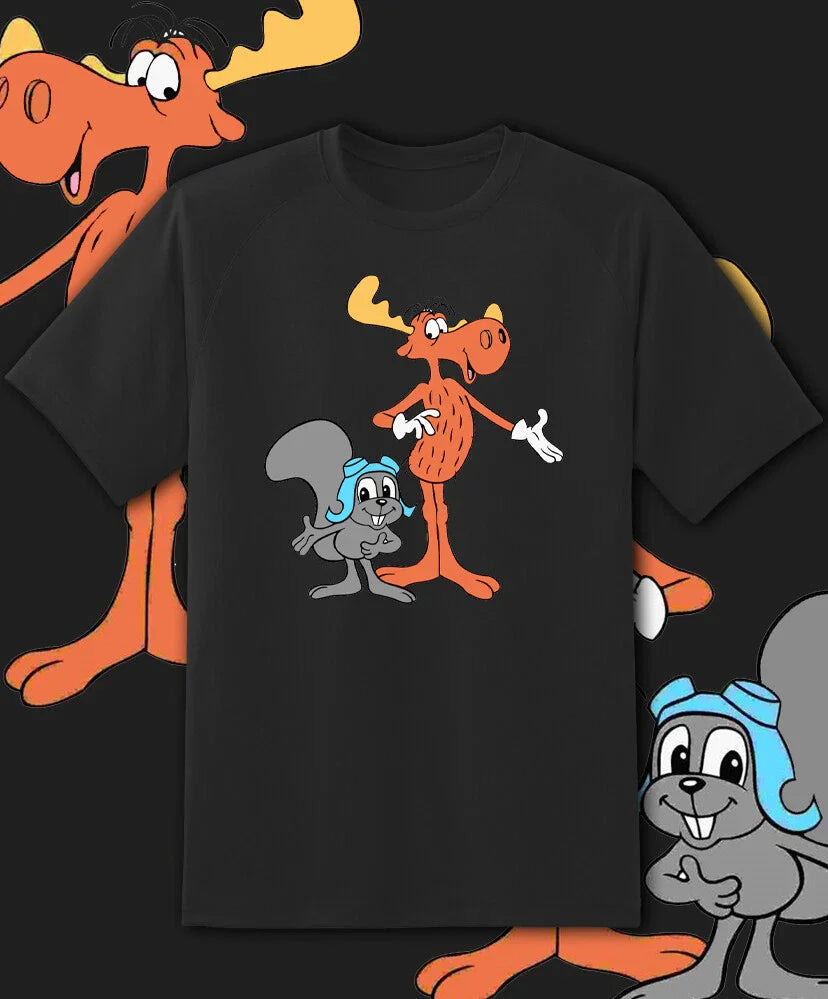 Rocky And Bullwinkle Retro Logo T Shirt Youth M - Adult 6XL! Unisex T-shirt, Sweatshirt, Hoodie, Long Sleeve Tee - T-Shirt, Sweatshirt, Hoodie