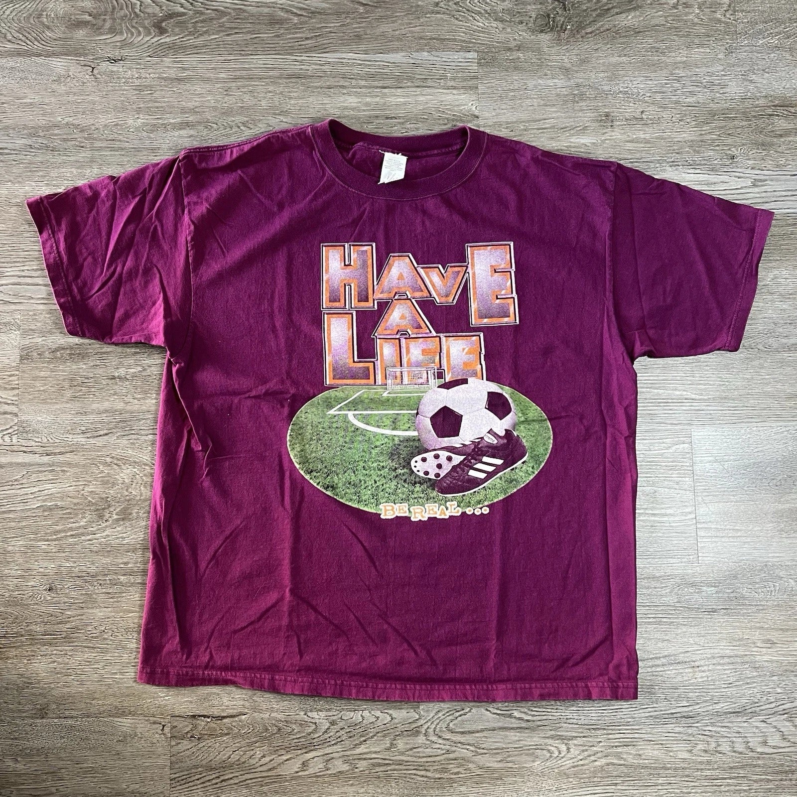 Vintage 90s Soccer Funny T Shirt Mens XXL Sport Made In USA Humor Graphic Unisex T-shirt, Sweatshirt, Hoodie, Long Sleeve Tee - T-Shirt, Sweatshirt, Hoodie