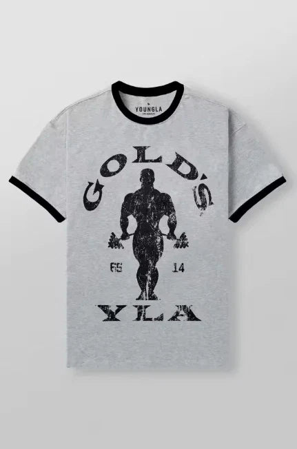 "GOLD'S" Vintage Gym Tee | Old School Graphic T-Shirt | Cotton, Mens, Lifting Unisex T-shirt, Sweatshirt, Hoodie, Long Sleeve Tee - T-Shirt, Sweatshirt, Hoodie